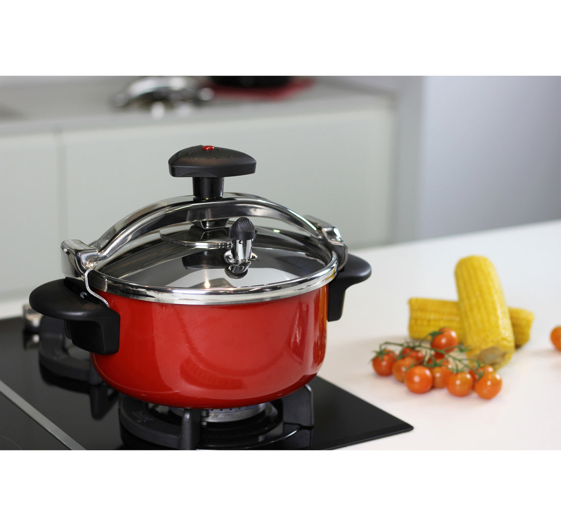 Magefesa Pressure Cooker, 22 cm, 6L, Red, Castle