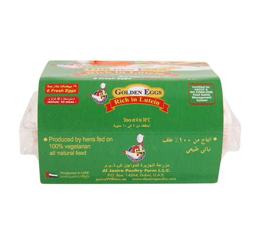 Golden Eggs Rich In Lutein White/ Brown 6 pcs