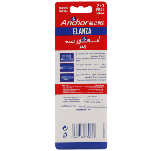 Anchor Toothbrush Elanza Medium 3 pcs