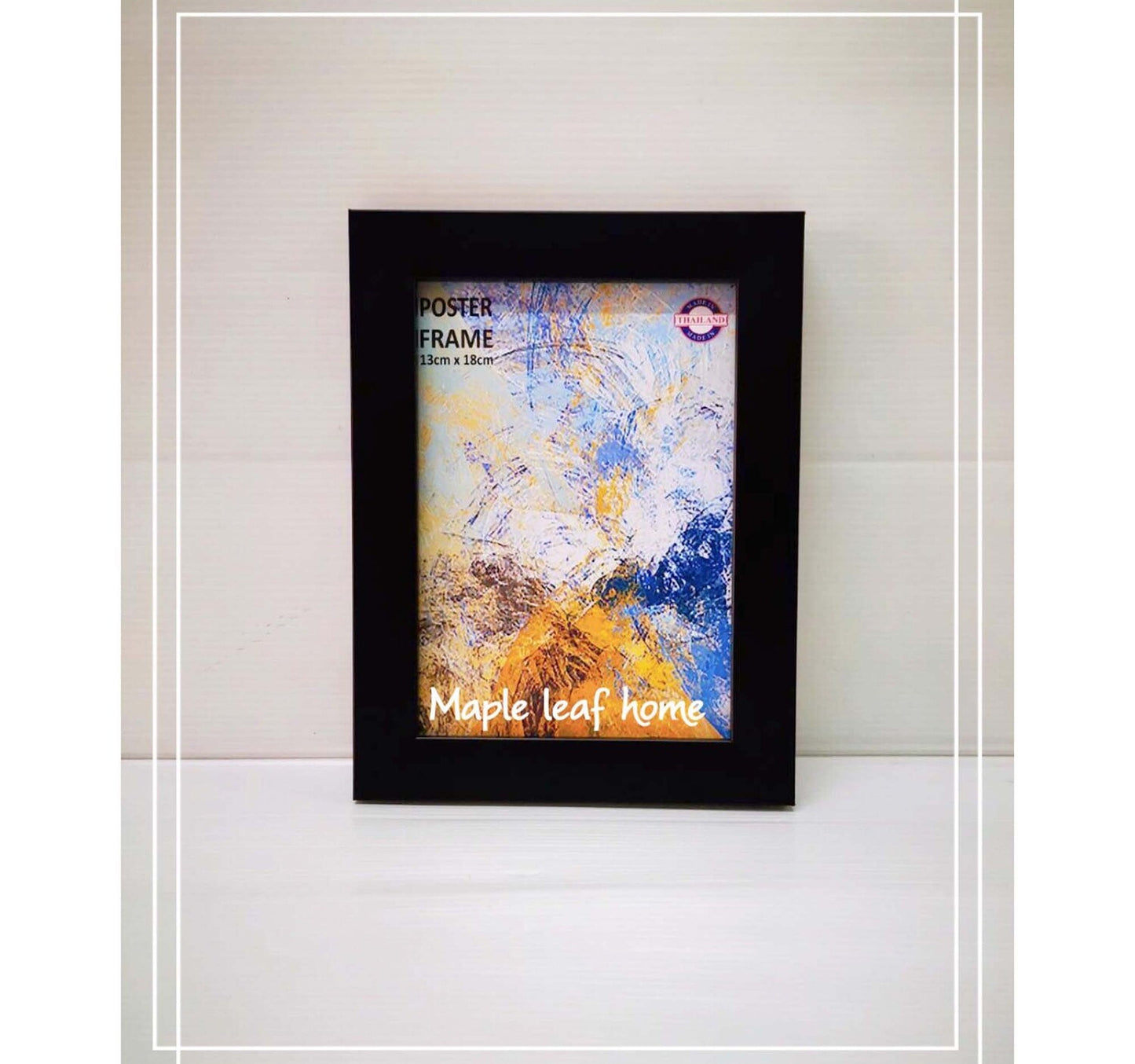 Maple Leaf Wooden Photo Frame 13x18cm Black