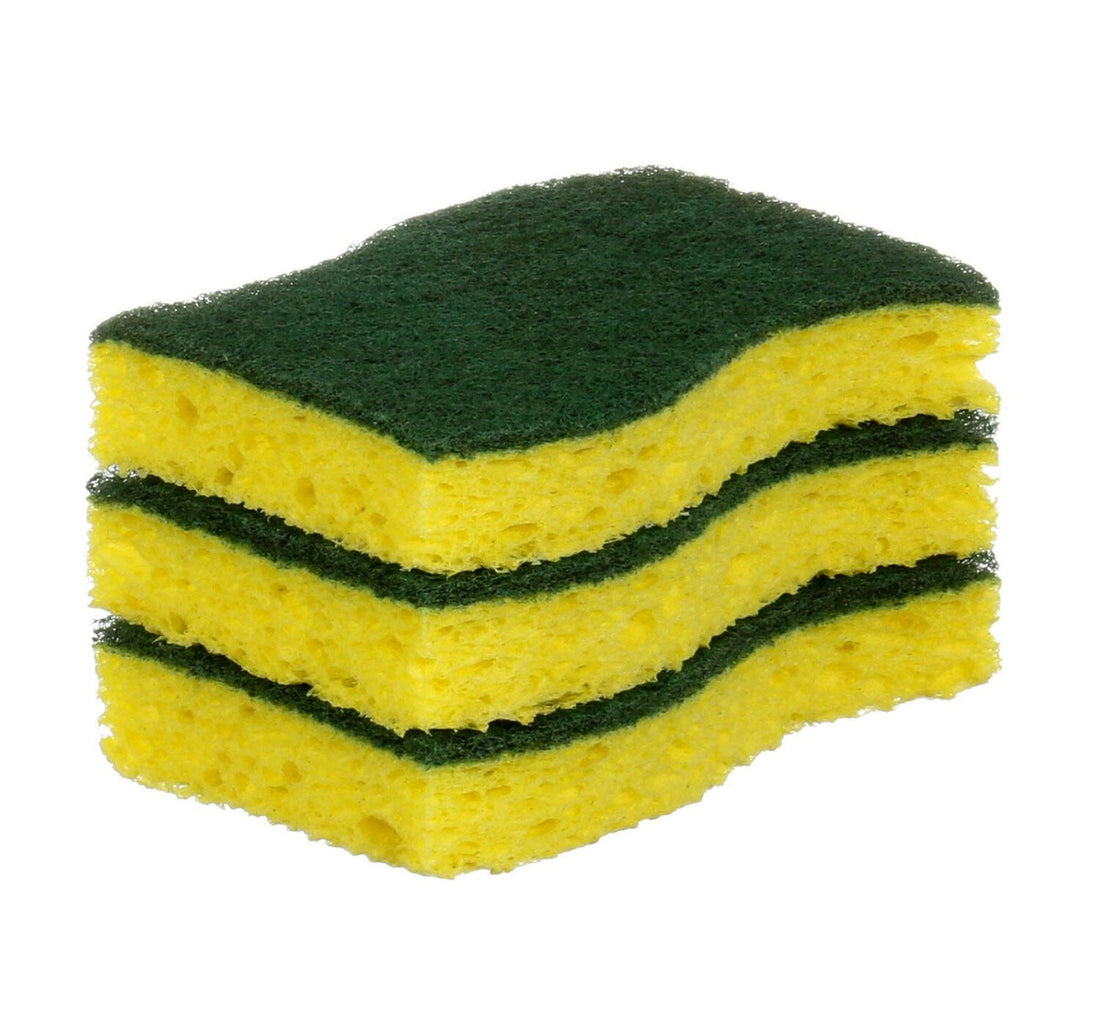 Scotch Brite Heavy Duty Scrub Sponges Size 114mm x 68mm x 15mm 3 pcs