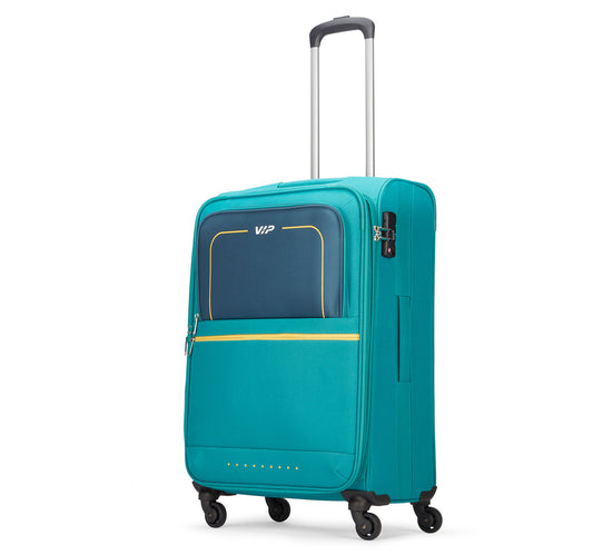 VIP Evolve Plus 4 Wheel Soft Trolley 55cm Teal Blue