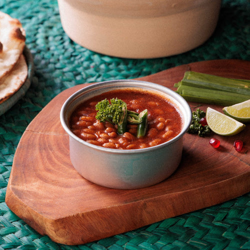 White beans with red sauce Zaafaran